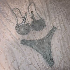 Sunny Bunny Swim LA Green Plaid Bikini (NEW)